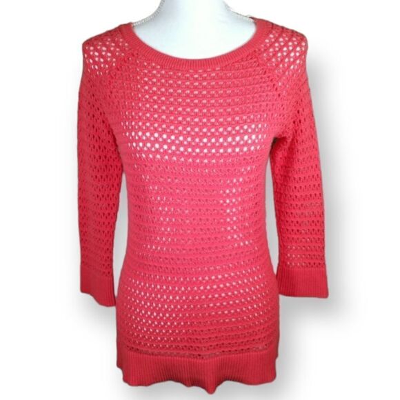 ANN TAYLOR LOFT CORAL SWEATER SZ.S EUC - Picture 1 of 4